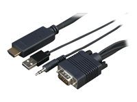 HDMI kabel - HDMI s piny (male) do USB, HD-15 (VGA), mini-phone stereo 3.5 mm s piny (male) - 1 m - pro Sony FW-43XD8001, FW-49XD8001, FW-55XD8501, FW-65XD8501, FW-75XD8501, FW-85XD8501