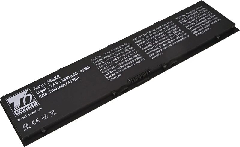 Baterie T6 Power pro Dell Latitude E7440, Latitude E7450, 5800mAh, 43Wh, 4cell, Li-pol
