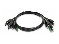 StarTech - Kabel klávesnice / videa / myši (KVM) - kompatibilní s TAA - USB typ A, audio jack 3,5 mm, DisplayPort (M) do USB Type B, audio jack 3,5 mm, DisplayPort (M) - 1.8 m
