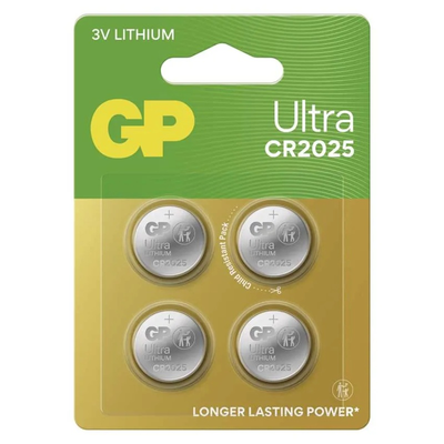 Baterie CR2025 GP Ultra Lithium 4ks