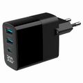 GEMBIRD Nabíječka, 2x USB/USB-C, 30W, černá