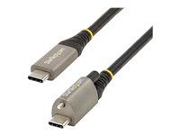 Thunderbolt 3 Compatible (USB31CCTLKV50CM) - USB kabel - USB-C (M) přímý/zamykací do USB-C (M) rovné - USB 3.2 Gen 2 / DisplayPort 1.4 /Thunderbolt 3 - 50 cm - podpora 8K - šedá, černá