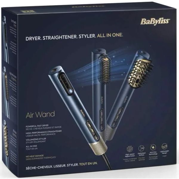BaByliss AS6550E, žehlička na vlasy + fén 3v1