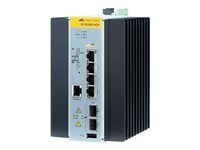 Přepínač - řízený - 4 x 10/100/1000 (PoE+) + 2 x gigabitů SFP - lze montovat na konzolu DIN, pro připevnění na zeď - PoE+ - DC power