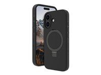 Zadní kryt pro mobilní telefon - stojan - kompatibilita s MagSafe - D3O, plast - černá - pro Apple iPhone 16 Plus