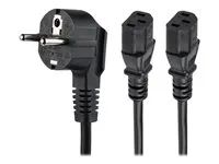 PC Power Supply Cable - Elektrický kabel - power CEE 7/7 (M) do power IEC 60320 C13 - AC 250 V - 10 A - 2 m - černá