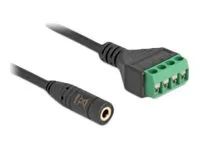Cable Stereo jack female 3.5 mm 4 pin to