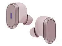 Bezdrátová sluchátka s mikrofonem - špuntová sluchátka - Bluetooth - odstranění šumu - rùžová