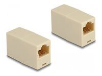 Adapter RJ45 jack to RJ45 jack UTP beige