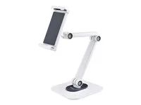 Ergonomic Tablet Stand (ADJ-TABLET-STAND-W) - Stojan - pro tablet - hliník a ocel - bílá - velikost obrazovky: 4.7"-12.9" - montáž na stěnu, upevnitelné na stůl