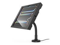 Montážní sada (kryt, stojan) - odkrytá přední/zadní kamera a senzory - pro tablet - uzamykatelný - kovový rám - černá - velikost obrazovky: 13" - montážní rozhraní: 100 x 100 mm - na stůl - pro Apple 13-inch iPad Pro (M4)