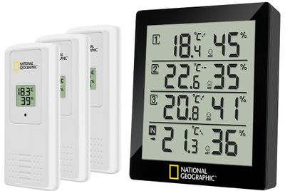 Thermohigrometr Bresser National Geographic 4 wyniki pomiarów, černá