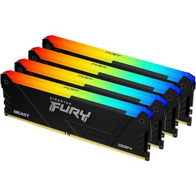 KINGSTON Fury Beast Black RGB 4x16GB DDR4 3200MHz