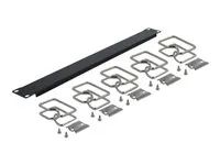 Stojanový panel pro uspořádání kabelů - černá - 1U - 19"