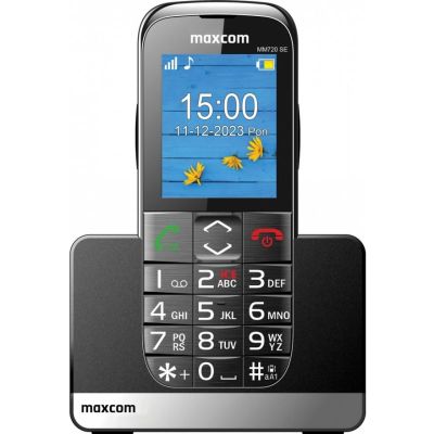 MAXCOM MM720 SE, Telefon pro seniory, černý
