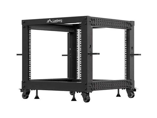Lanberg otevřený rack 9U 19" 600x600-1100 nastavitelný černý