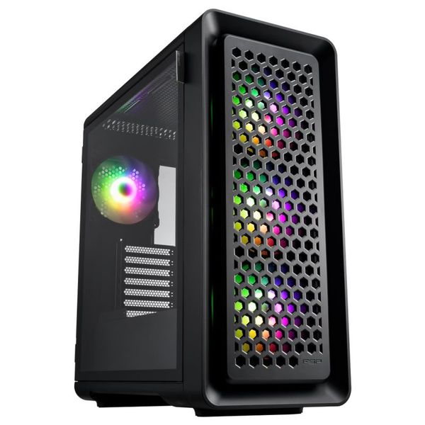 FORTRON CUT593P, PC Herní skříň, černá