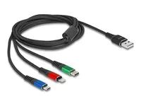 USB Charging Cable 3 in 1 Type-A to Ligh