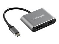 USB-C 2 in 1 Adapter (CDP2DPHD) - Video adaptér - USB-C s piny (male) do HDMI, DisplayPort se zdířkami (female) - 20.5 cm - šedá space gray - podporuje 4K, aktivní