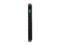 Schneider Basic - Rozvodná jednotka PDU (k montáži na regál) - horizontální - AC 200-240 V - 3.7 kW - 1 fáze - vstup: IEC 60320 C20 - výstupní konektory: 8 (IEC 60320 C13 10A) - 1U - 2 m kabel