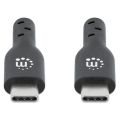 MANHATTAN Kabel, USB-C/USB-C, 0,5m, černý