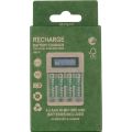 DELTACO C704A4, Nabíječka baterií, USB + 4x AAA