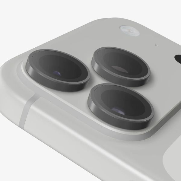 Glass Elite Anti-Reflective Camera Rings pre Apple iPhone 18 Pro Max / 18 Pro - Silver