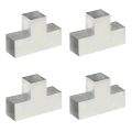 vidaXL Trámové spojky 4 ks v tvare T 101x101 mm pozinkovaný kov