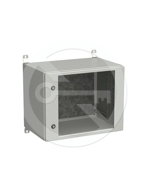 Rozvadeč nástěnný venkovní LC-20 9U 600x400 prosklené dveře 2x1bodový zámek LC-20-9U-64-11-G