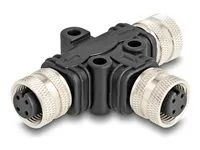 M12 T-Splitter A-coded 4 pin 1 x female