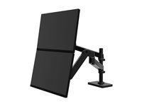 Montážní sada (duální stohovací rameno) - modulární - pro 2 LCD displeje - hliník - černá - velikost obrazovky: až 27" - upevnitelné na stůl