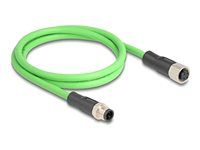 M12 Cable D-coded 4 pin male to female P