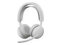 Logitech Zone Wireless 2 ES - Náhlavní souprava - náhlavní - Bluetooth - bezdrátový, kabelové - odstranení šumu - USB-C - belavá - certifikováno pro Microsoft Teams