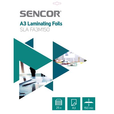 Laminovací fólie SENCOR SLA FA3M150 A3 150mic 25ks