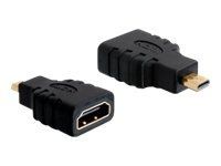HDMI adaptér - 19 pin micro HDMI Type D s piny (male) do HDMI se zdířkami (female)