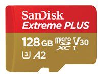 Paměťová karta flash (adaptér microSDXC na SD zahrnuto) - 128 GB - A2 / Video Class V30 / UHS-I U3 / Class10 - microSDXC UHS-I