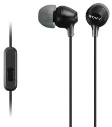 SONY sluchátka MDR-EX15AP, handsfree, černé