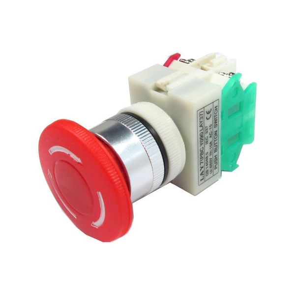 Havarijní tlačítko červené LAY37 6A 250V OFF-ON/ON-OFF
