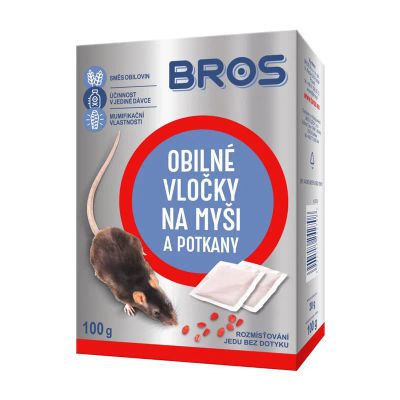 Obilné vločky pro myši, potkany a myši BROS 100g