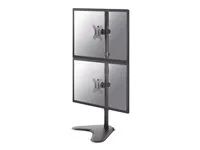Stojan - pro 2 LCD displeje - černá - velikost obrazovky: 10"-32" - stolní stojan, upevnitelné na stůl