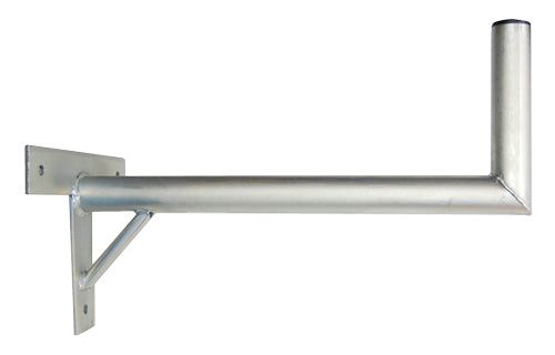 Anténní držák 50 na stěnu se vzpěrou průměr 42mm výška 16cm žárově zinkováno.