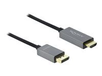 Kabel adaptéru - DisplayPort s piny (male) do HDMI s piny (male) - 2 m - šedá, černá - podporuje 4K, aktivní