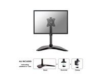 Stojan - plný pohyb - pro Displej LCD - černá - velikost obrazovky: 10"-30" - stolní stojan, upevnění svorkou, průchodka, upevnitelné na stůl