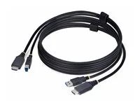 StarTech 6ft (1.8m) HDMI and USB 5Gbps KVM Cable - Kabel klávesnice / videa / myši (KVM) - HDMI, USB typ A (M) do HDMI, USB Type B (M) - 1.8 m - podpora 4K60Hz, podpora HDR10 - cerná