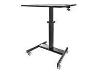 Mobile Sit Stand Desk (STSCART2) - Stůl k sezení/stání - mobilní - elektrické nastavení výšky - černá - černá základna