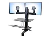 Montážní sada (2 čepy, 2 posuvné držáky) - pro 2 LCD displeje - černá - velikost obrazovky: až 24" - pro WorkFit Dual Monitor Kit; WorkFit-A Dual with Worksurface+, with Suspended Keyboard, Dual