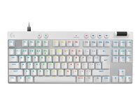 Klávesnice - TKL - podsvícení - USB - QWERTY - US mezinárodní - klávesový spínač: Linear - bílá