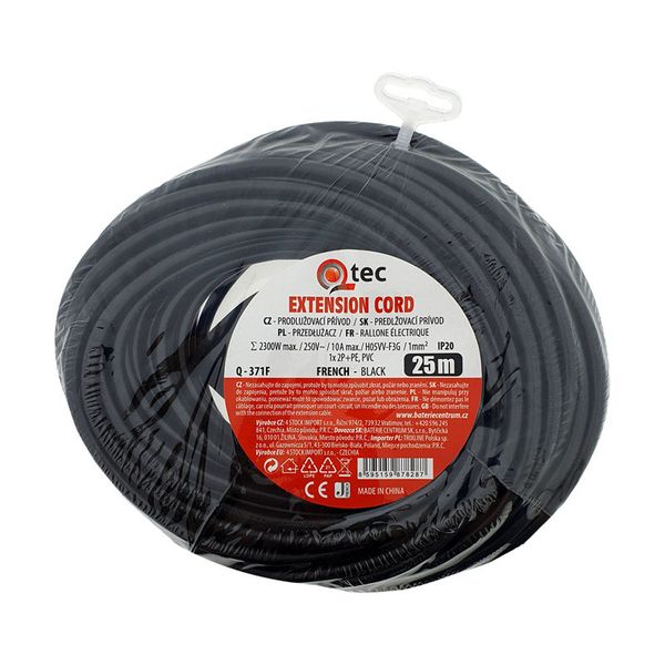 Prodlužovací kabel 1 zásuvka 25m QTEC Q-371F