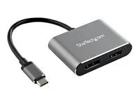 USB-C 2 in 1 Adapter (CDP2DPHD) - Video adaptér - USB-C s piny (male) do HDMI, DisplayPort se zdířkami (female) - 20.5 cm - šedá space gray - podporuje 4K, aktivní