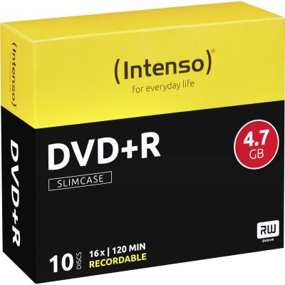 INTENSO DVD+R Slim Case 4,7GB 10 ks